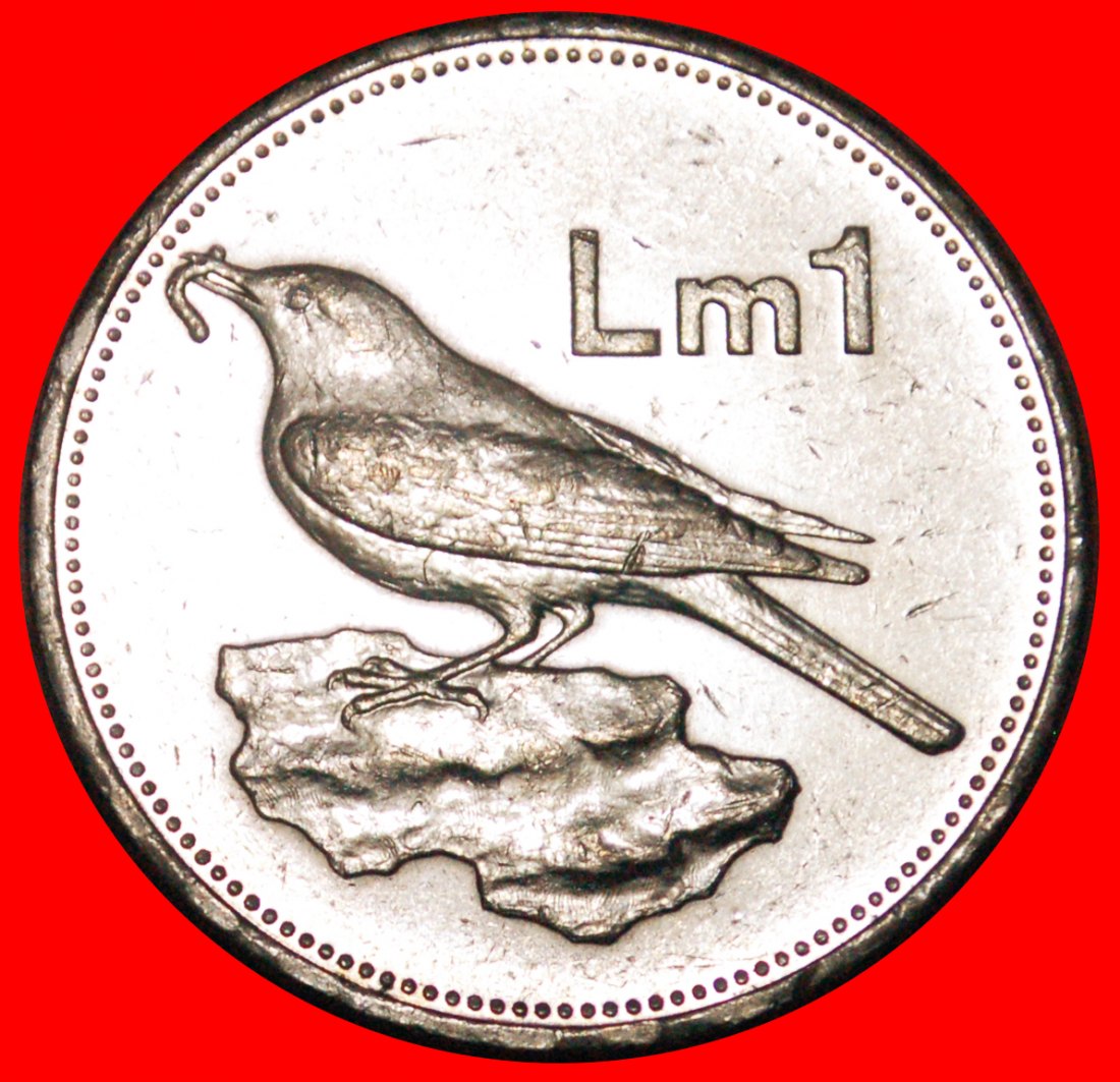  * GREAT BRITAIN BIRD (1991-2007): MALTA ★ 1 POUND 2005! MINT LUSTRE! LOW START ★ NO RESERVE!   