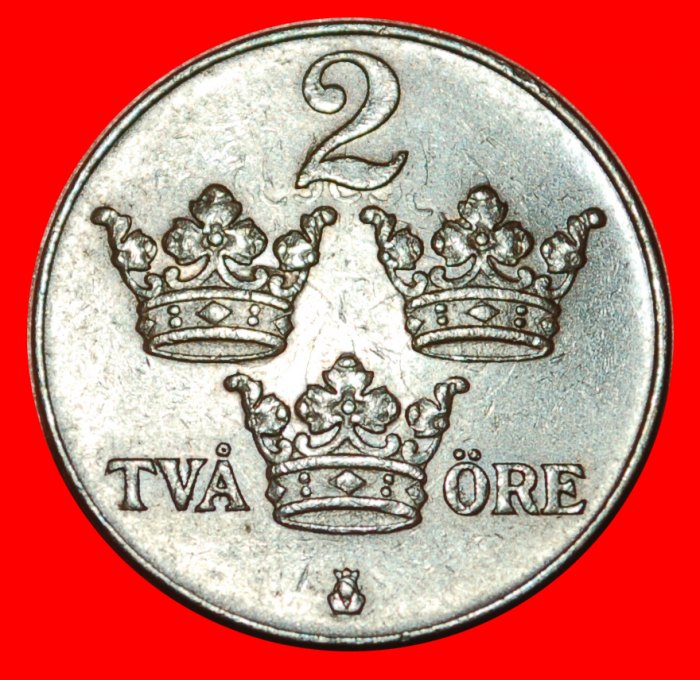  * 3 CROWNS: SWEDEN ★ 2 ORE 1939! Gustav V (1907-1950) LOW START ★ NO RESERVE!   