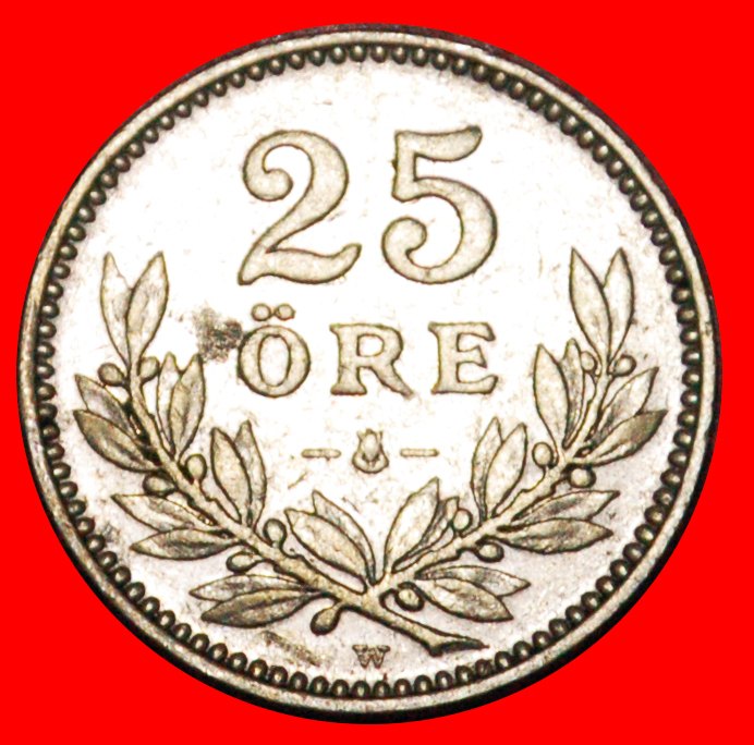* 3 KRONEN (1910-1941): SCHWEDEN ★ 25 OERE 1919 SILBER! Gustav V. (1907-1950) OHNE VORBEHALT!