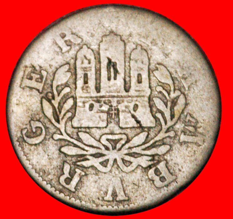  * SILBER (1725-1768): DEUTSCHLAND ★ 1 SHILLING 1750IHL HAMBURG (1675-1872)!OHNE VORBEHALT!   