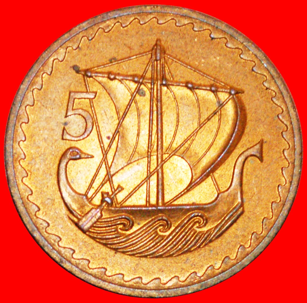  * SHIP: CYPRUS ★ 5 MILS 1973 UNC MINT LUSTRE! LOW START ★ NO RESERVE!   