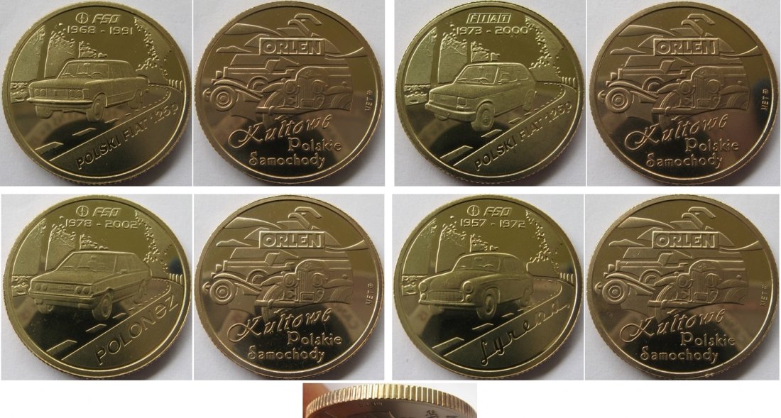  2010, series of medals „Polish cult cars”   