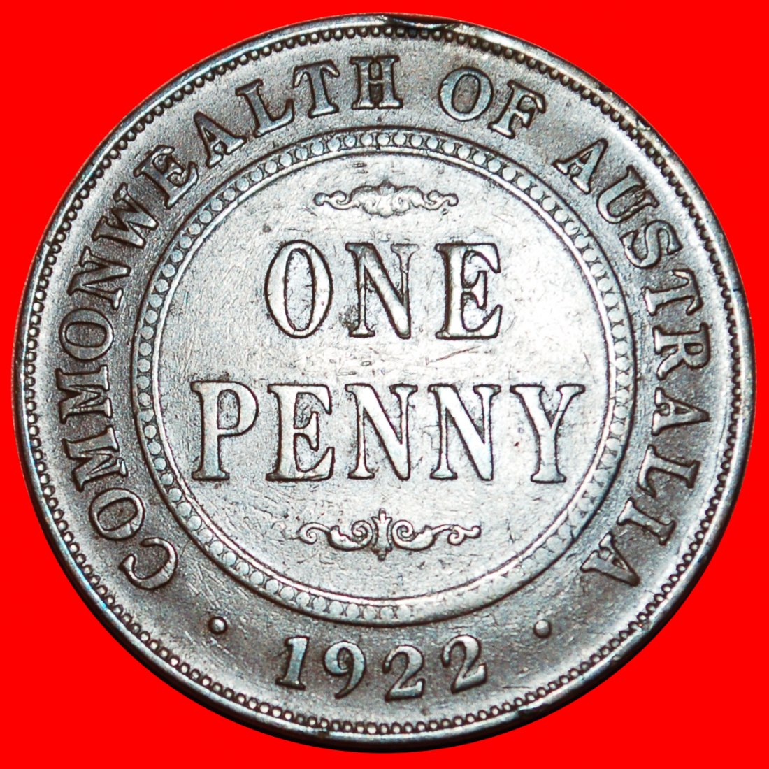  * GROSSBRITANNIEN STEMPEL: AUSTRALIEN ★ 1 PENNY 1922! Georg V. (1911-1936)  OHNE VORBEHALT!   