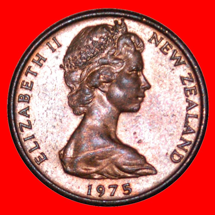  * SILVER FERN: NEW ZEALAND ★ 1 CENT 1975 UNC MINT LUSTRE DISCOVERY COIN! ★LOW START! ★ NO RESERVE!   