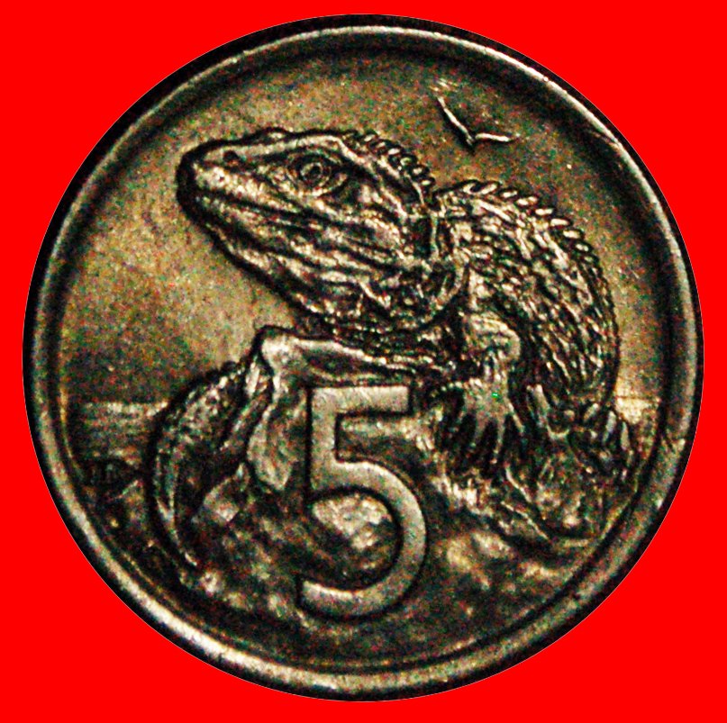  * AUSTRALIA LIZARD (1967-1985): NEW ZEALAND ★ 5 CENTS 1972 DISCOVERY COIN! ★LOW START! ★ NO RESERVE!   