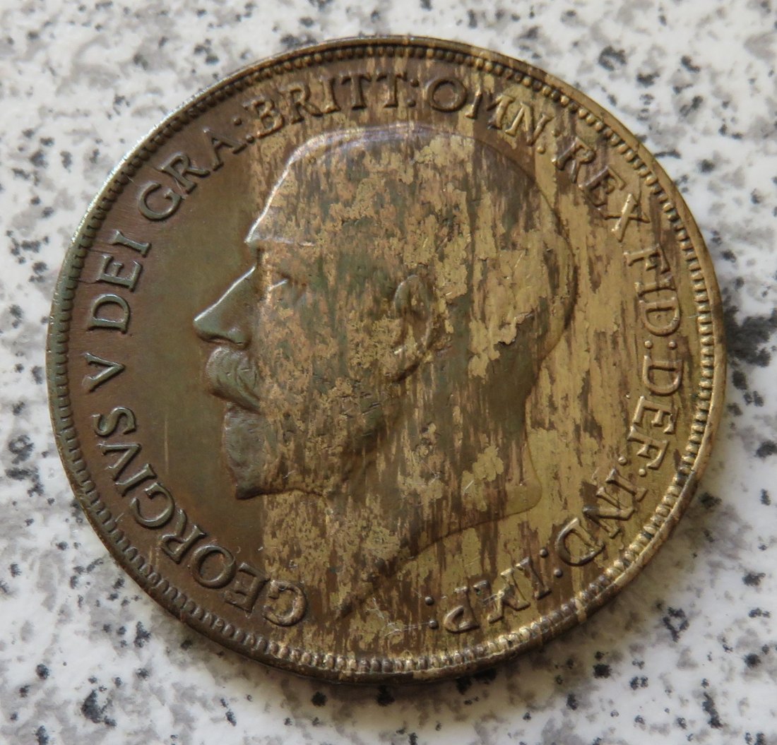  Großbritannien One Penny 1920, besser   