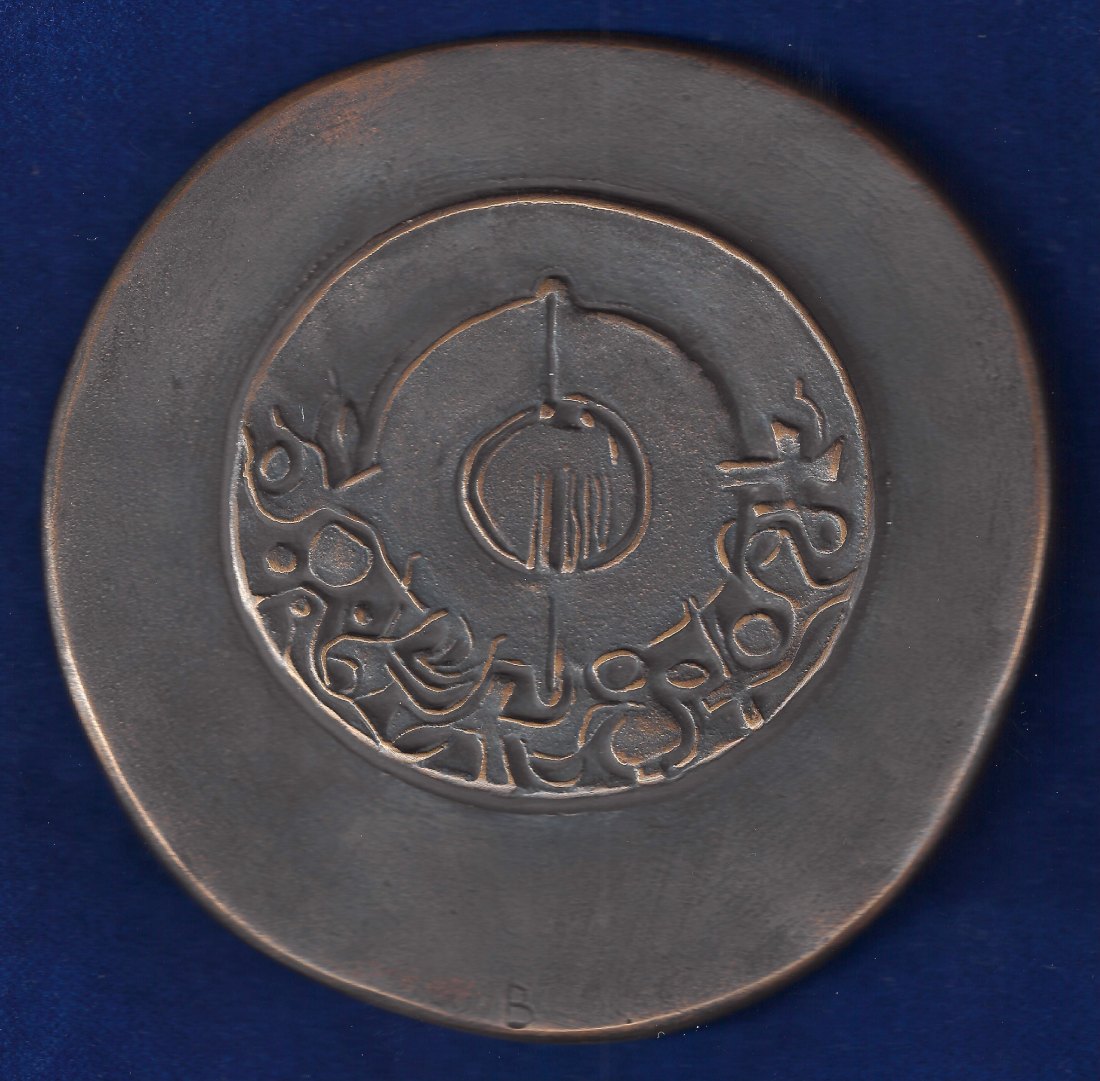  Hilde Broër Bronzeguss- Medaille o.J. 100 mm   