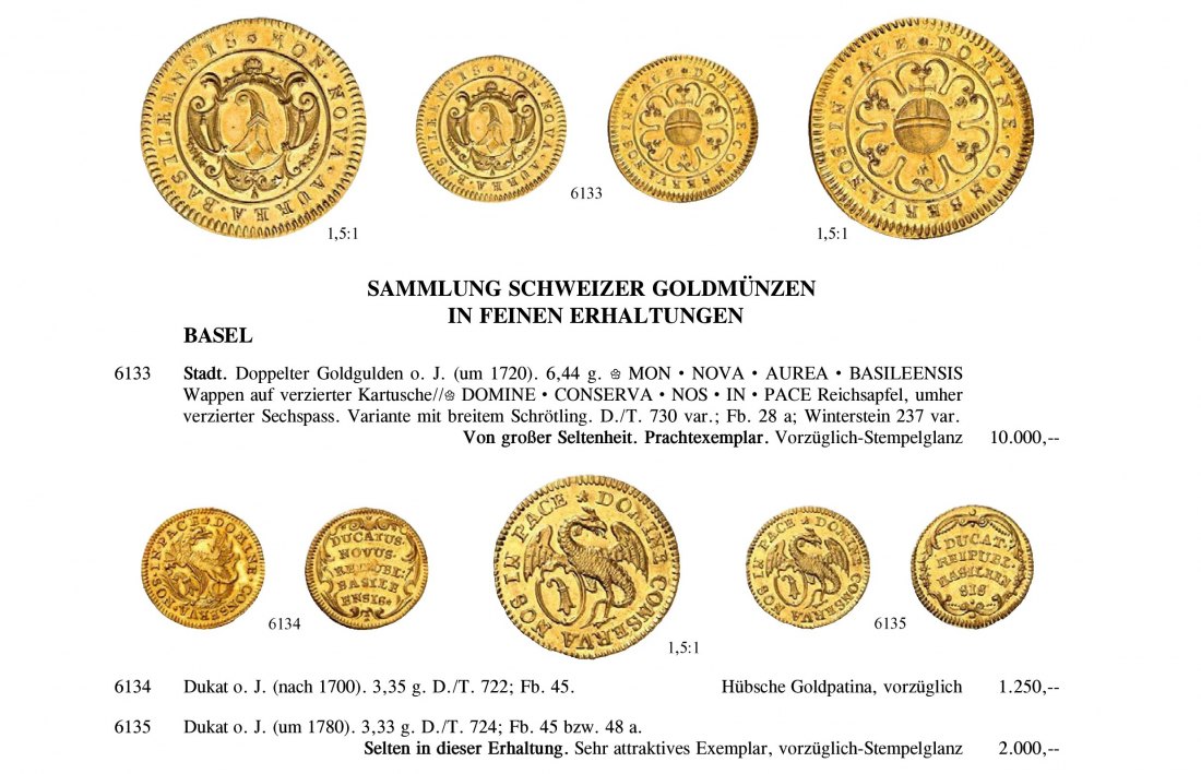  Künker (Osnabrück) 321 (2019) Schweizer Goldmünzen in feinen Erhaltungen / Deutsche Münzen ab 1871   