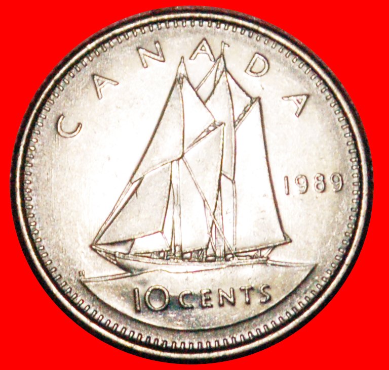  * SHIP (1937-2021): CANADA ★ 10 CENTS 1989 MINT LUSTRE! ★LOW START ★NO RESERVE   
