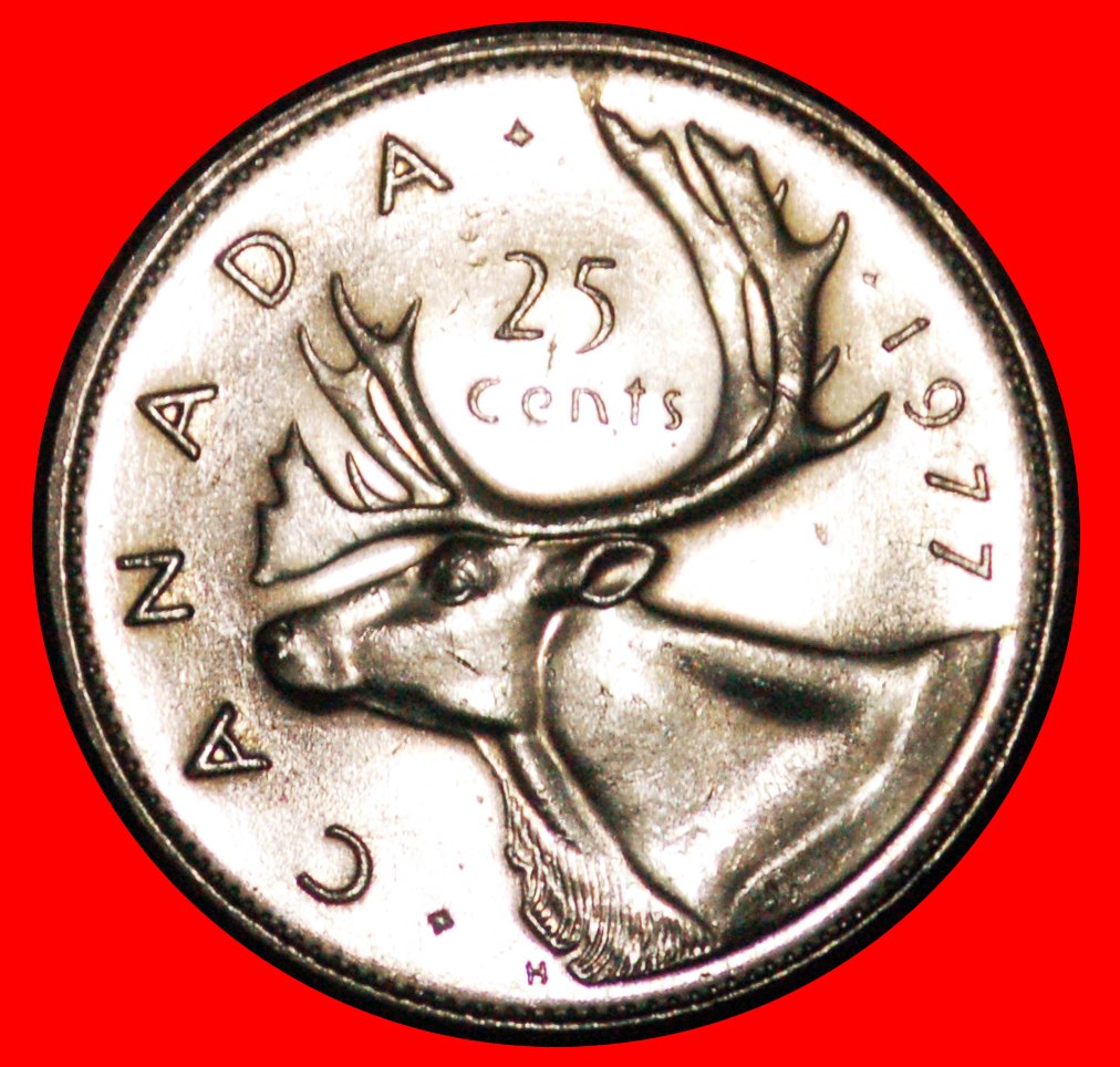 * DEER (1937-2021): CANADA ★ 25 CENTS 1977 MINT LUSTRE! TO BE PUBLISHED!  ★LOW START ★NO RESERVE   