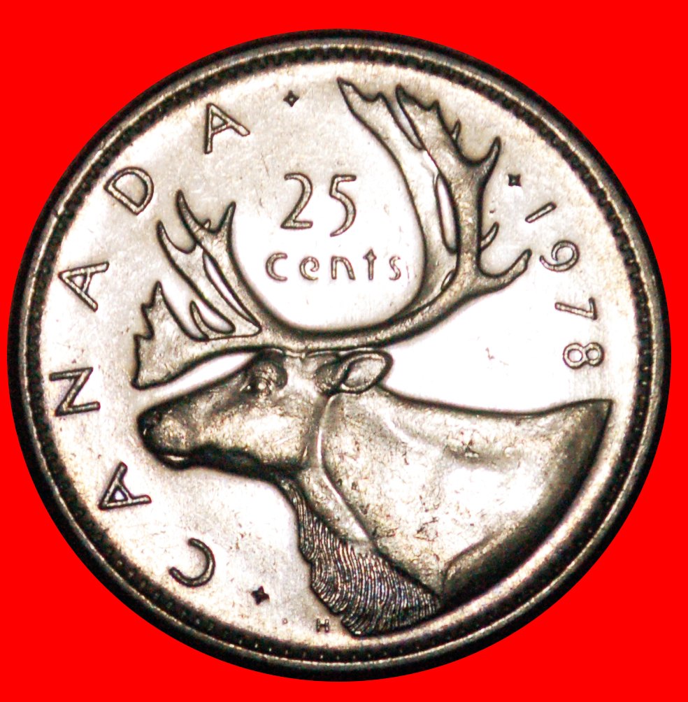  * DEER (1937-2021): CANADA ★ 25 CENTS 1978 MINT LUSTRE! TO BE PUBLISHED!  ★LOW START ★NO RESERVE   