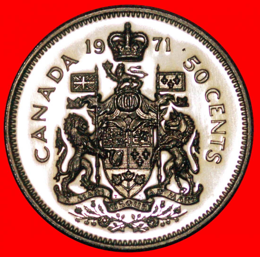  * LION (1968-1989): CANADA ★ 50 CENTS 1971! PROOF-LIKE MINT LUSTRE!★LOW START ★NO RESERVE   