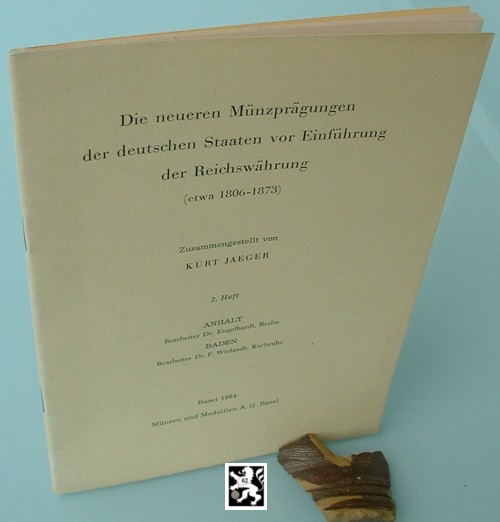  Jaeger - 2 Heft(1954) ERSTAUSGABE ! Herzogtümer Anhalt Bernburg ,Köthen ,Dessau ,Baden Großherzogtum   