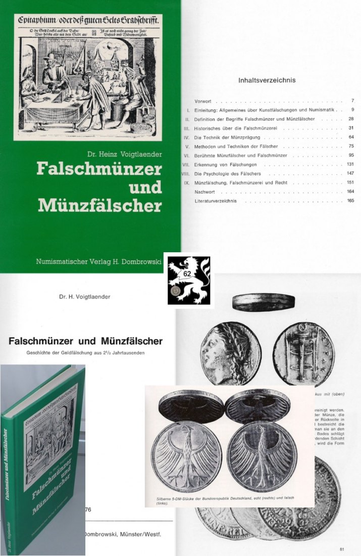  Voigtlaender - Falschmünzer und Münzfälscher.Geschichte der Geldfälschung aus 2 1/2 Jahrtausenden   