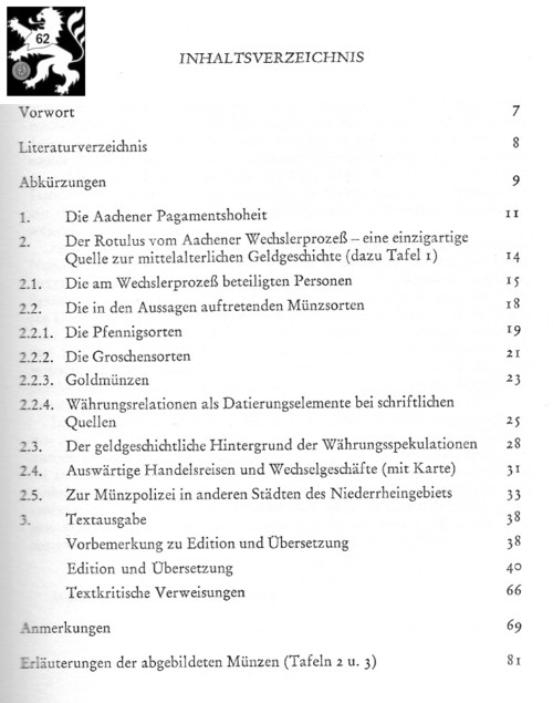  Klüßendorf Der Aachener Wechslerprozess Städtische Münzpolizei &Devisenschmuggler im Spätmittelalter   