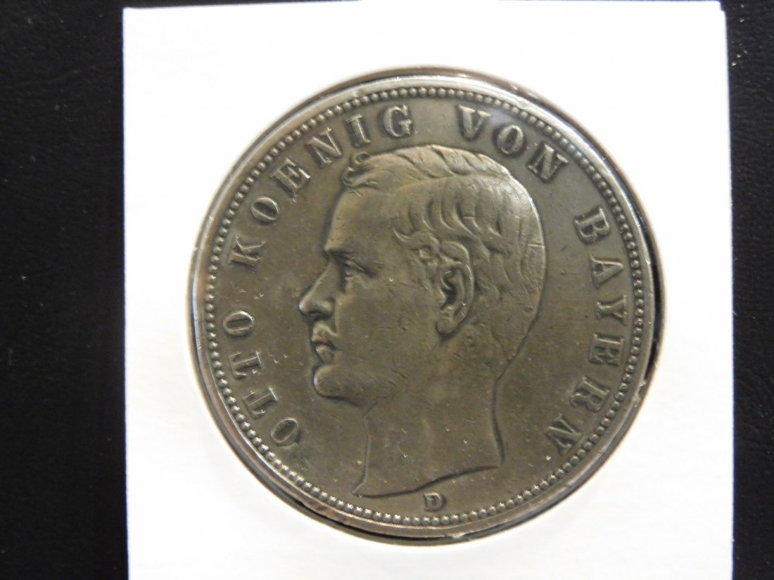 GERMANY 5 MARK 1908 BAVARIA.GRADE-PLEASE SEE PHOTOS.