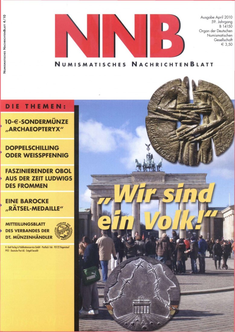  (NNB) Numismatisches Nachrichtenblatt 04/2010 Mauerfall Deutschlands im Spiegel der Medaillenkunst   