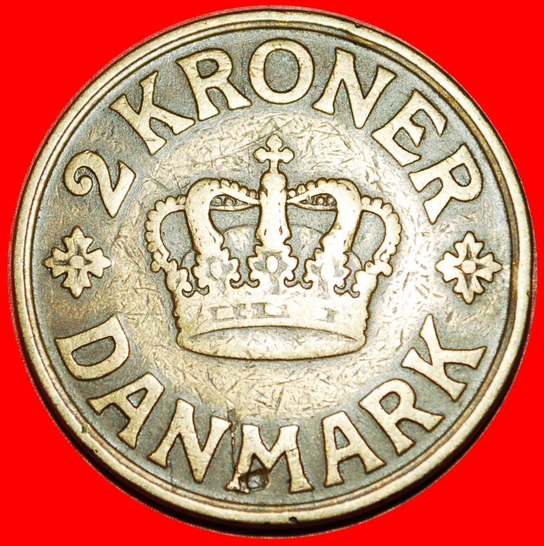 * MONOGRAMM (1924-1941): DÄNEMARK ★ 2 KRONER 1926! Christian X. (1863-1906) OHNE VORBEHALT!