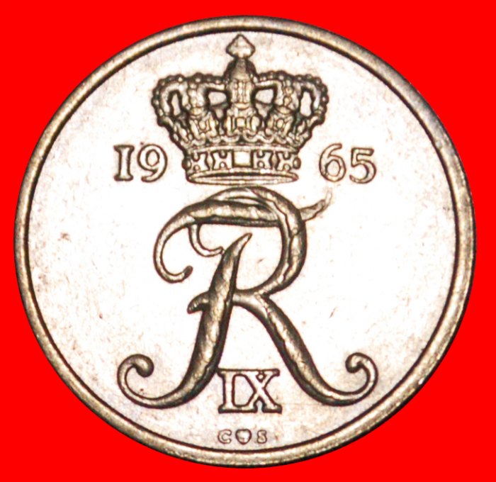  * MONOGRAM (1960-1972): DENMARK ★ 10 ORE 1965! FREDERICK IX (1947-1972)LOW START ★ NO RESERVE!   