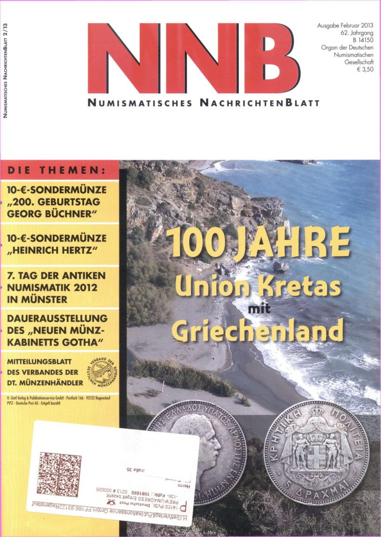 (NNB) Numismatisches Nachrichtenblatt 02/2013 Dokumente städtische Münzstätte Frankfurt/M 1460-1833   