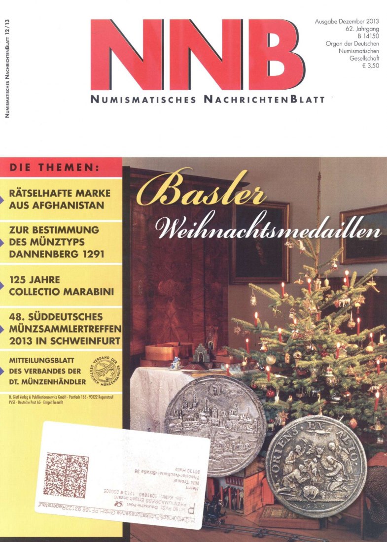  (NNB) Numismatisches Nachrichtenblatt 12/2013 Die Baseler Weihnachtsmedaillen von Gabriel Le Clerc   