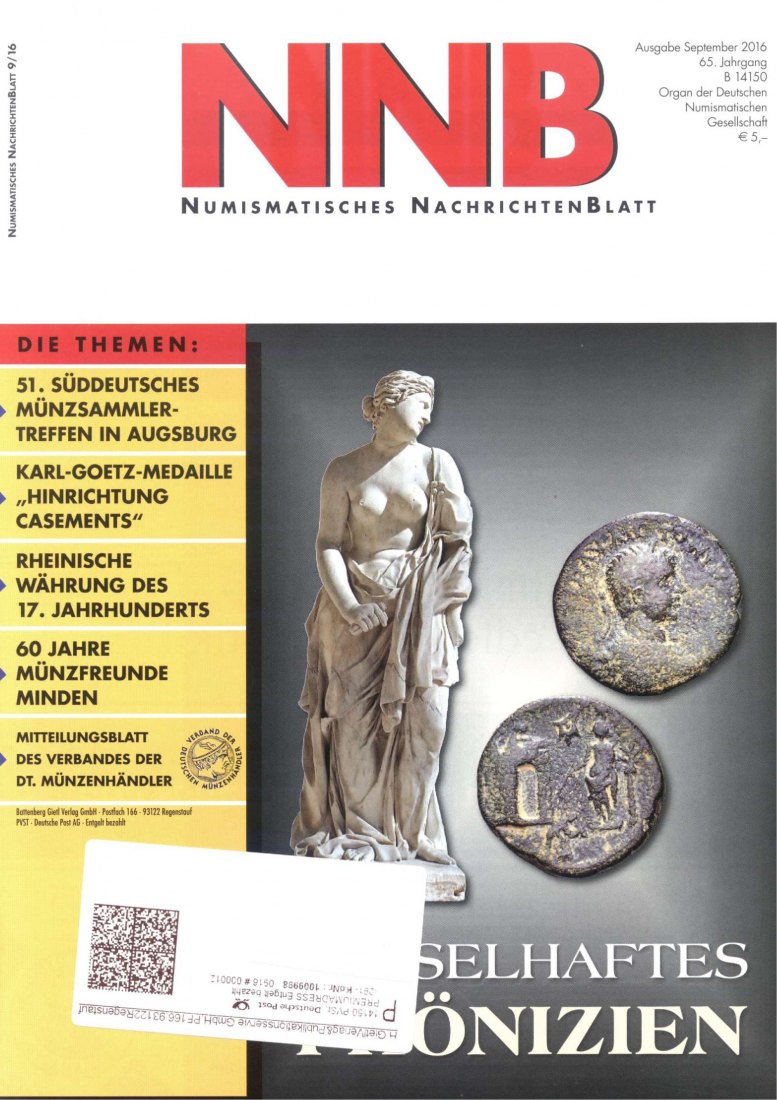  (NNB) Numismatisches Nachrichtenblatt 09/2016 Zur rheinischen Währung des 17. Jahrhunderts   