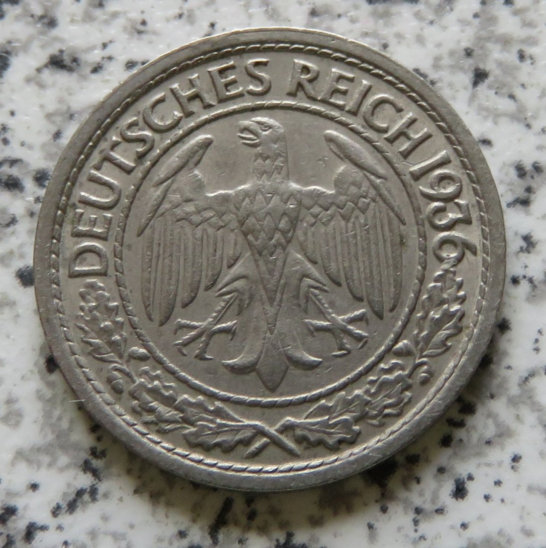  Weimarer Republik 50 Pfennig 1936 J   