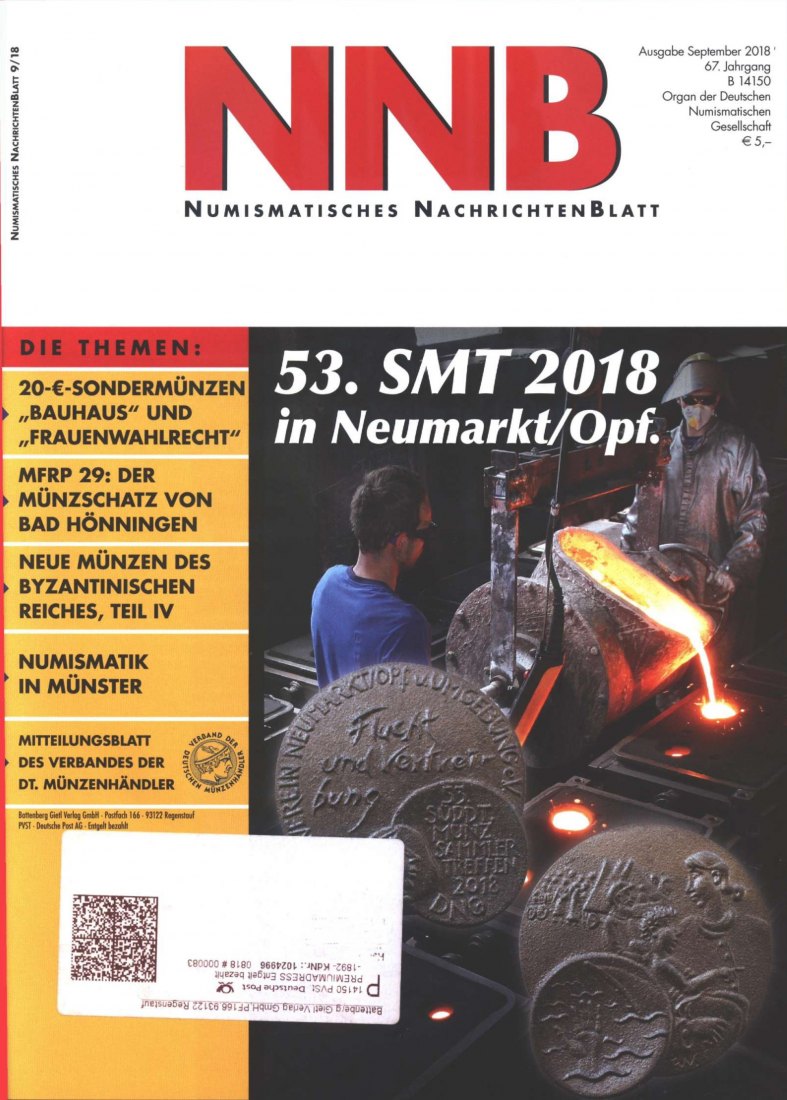  (NNB) Numismatisches Nachrichtenblatt 09/2018 Der Münzschatz von Bad Hönningen (Kreis Neuwied)   
