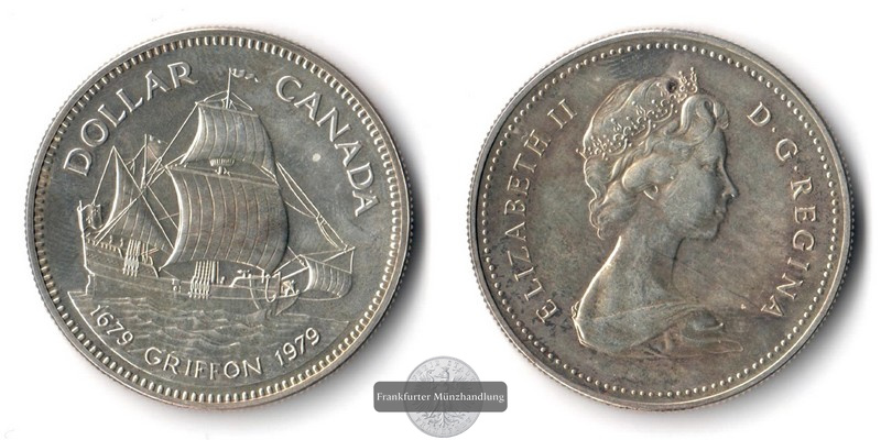  Kanada,  1 Dollar  1979  Griffon    FM-Frankfurt  Feinsilber: 11,66g   
