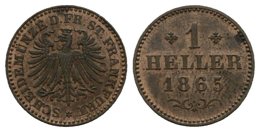  Altdeutschland; Kleinmünze 1865   