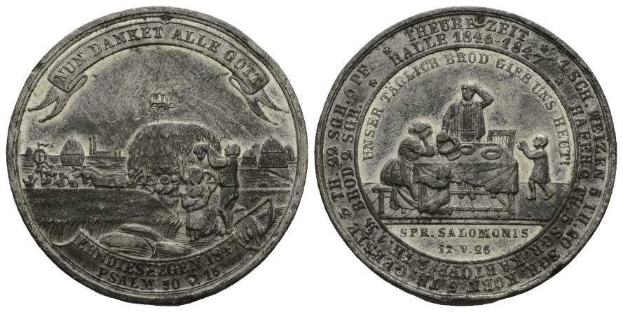  Medaille 1847; Zinn; 29,19 g; Ø 42 mm   