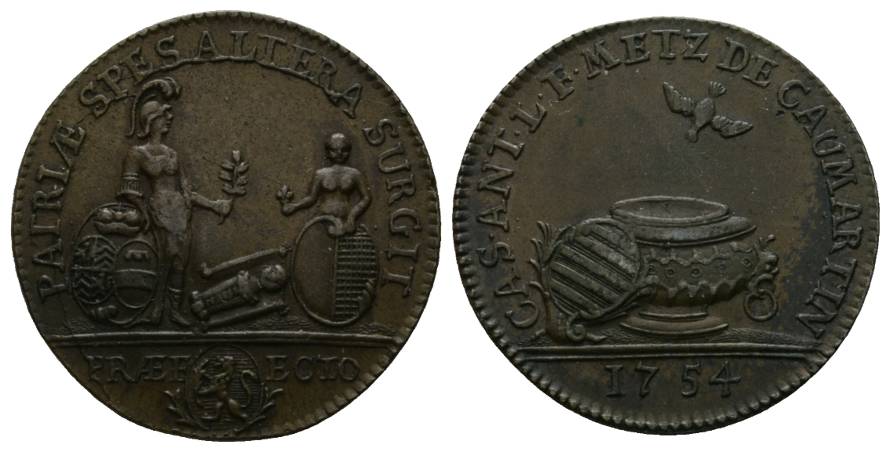  Medaille 1754, Bronze; 12,28 g, Ø 30,35 mm   
