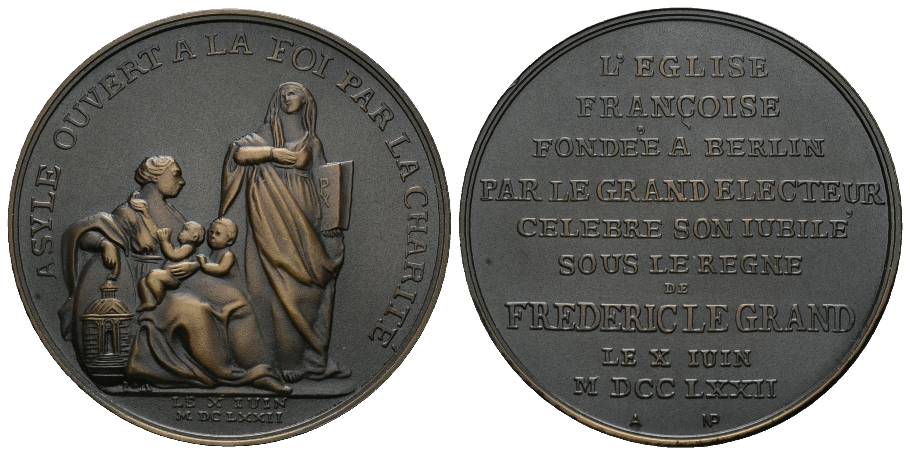  Medaille 1772, Nachprägung; Bronze; 38,08 g, Ø 48,33 mm   