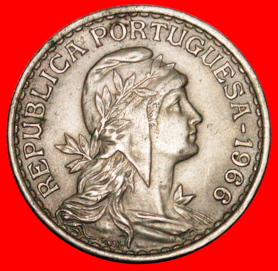  * LIBERTY (1927-1968): PORTUGAL ★ 1 ESCUDO 1966!  LOW START ★ NO RESERVE!   