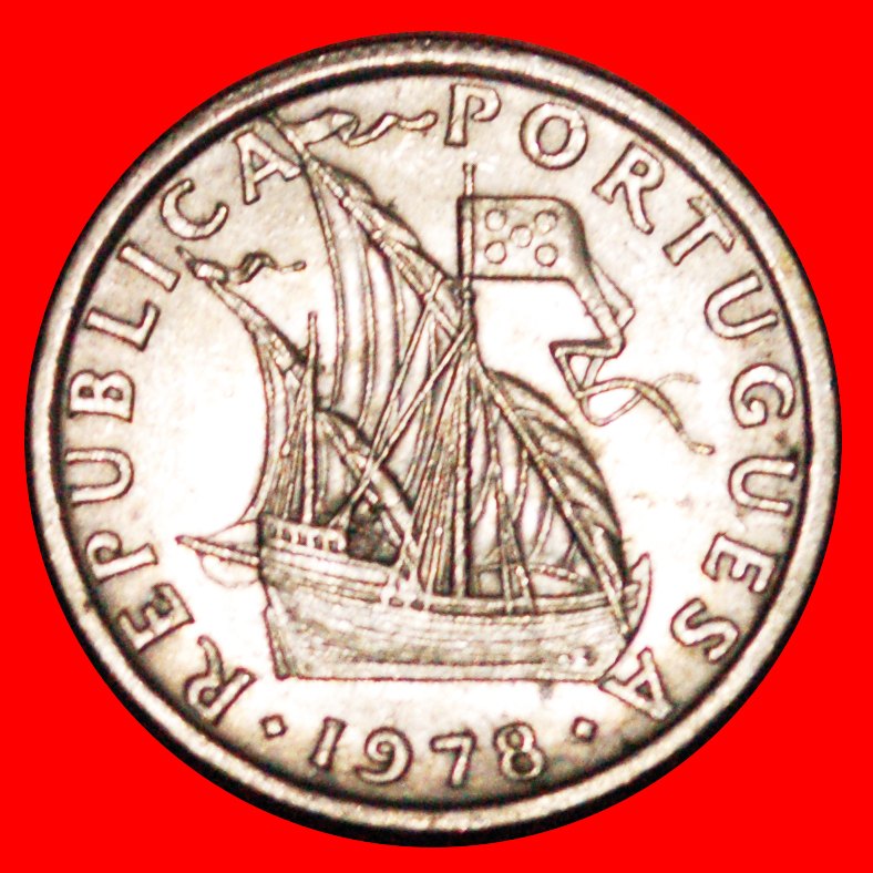 * SHIP (1963-1985): PORTUGAL ★ 2.50 ESCUDOS 1978 UNC MINT LUSTRE! LOW START ★ NO RESERVE!