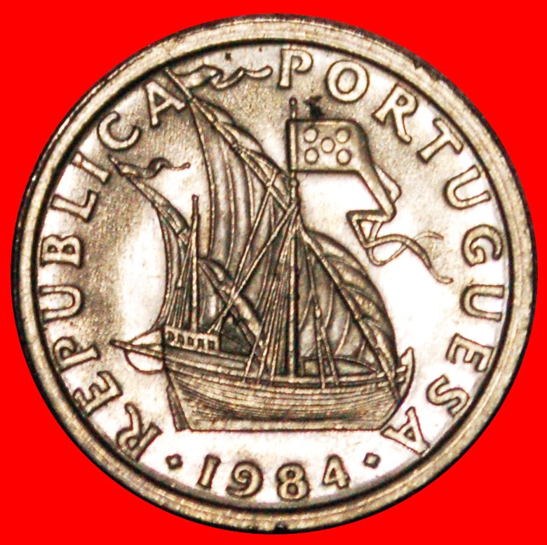 * SHIP (1963-1985): PORTUGAL ★ 2.50 ESCUDOS 1984 UNC MINT LUSTRE! LOW START ★ NO RESERVE!