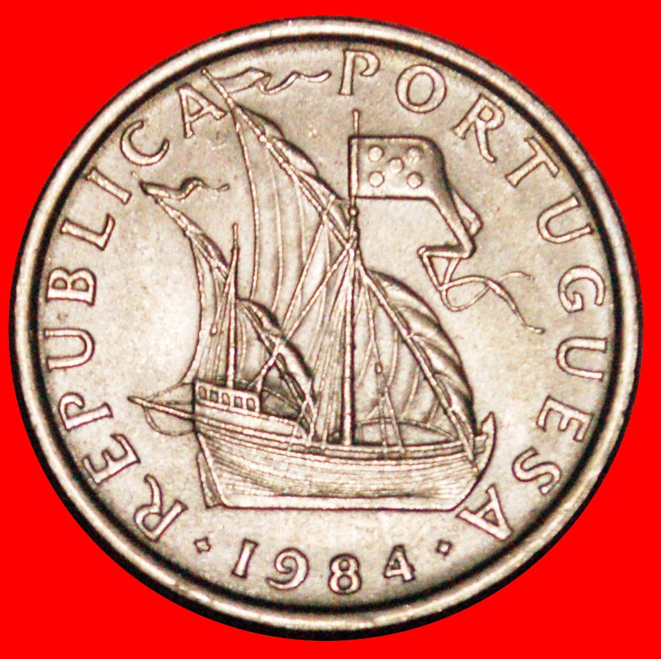 * SHIP (1963-1985): PORTUGAL ★ 5 ESCUDOS 1984 UNC MINT LUSTRE! LOW START ★ NO RESERVE!