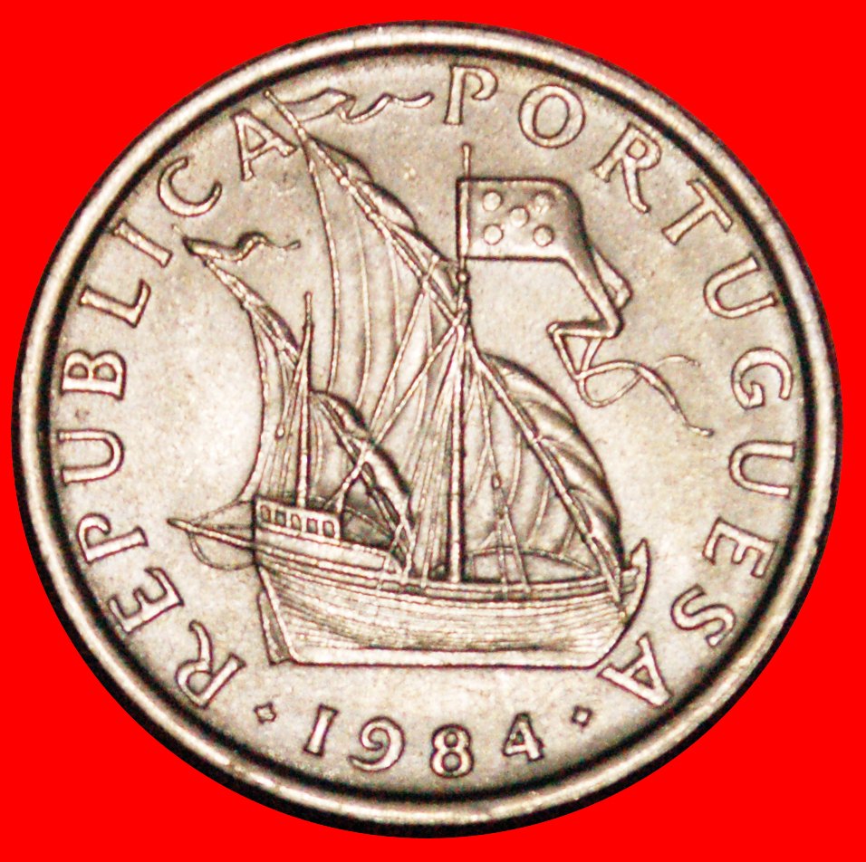  * SCHIFF (1963-1985): PORTUGAL ★ 5 ESCUDOS 1984 STG STEMPELGLANZ! OHNE VORBEHALT!   