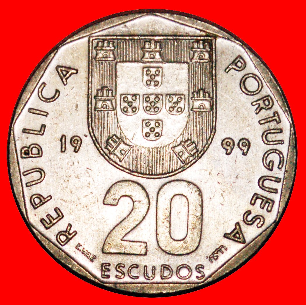  * CROSS (1986-2001): PORTUGAL ★ 20 ESCUDOS 1999 MINT LUSTRE DISCOVERY COIN! LOW START ★ NO RESERVE!   