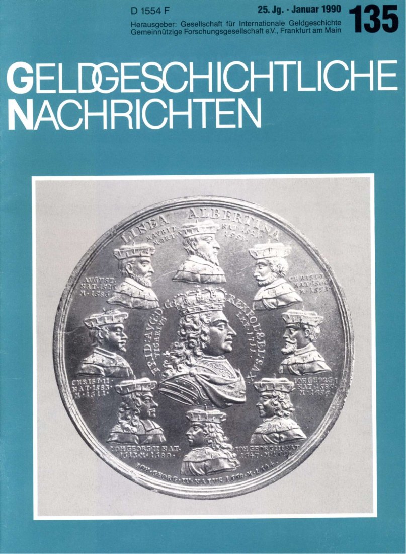  (GIG) Geldgeschichtliche Nachrichten Nr 135/1990 Beiträge zur hessischen Groschenprägung (7) VII.   