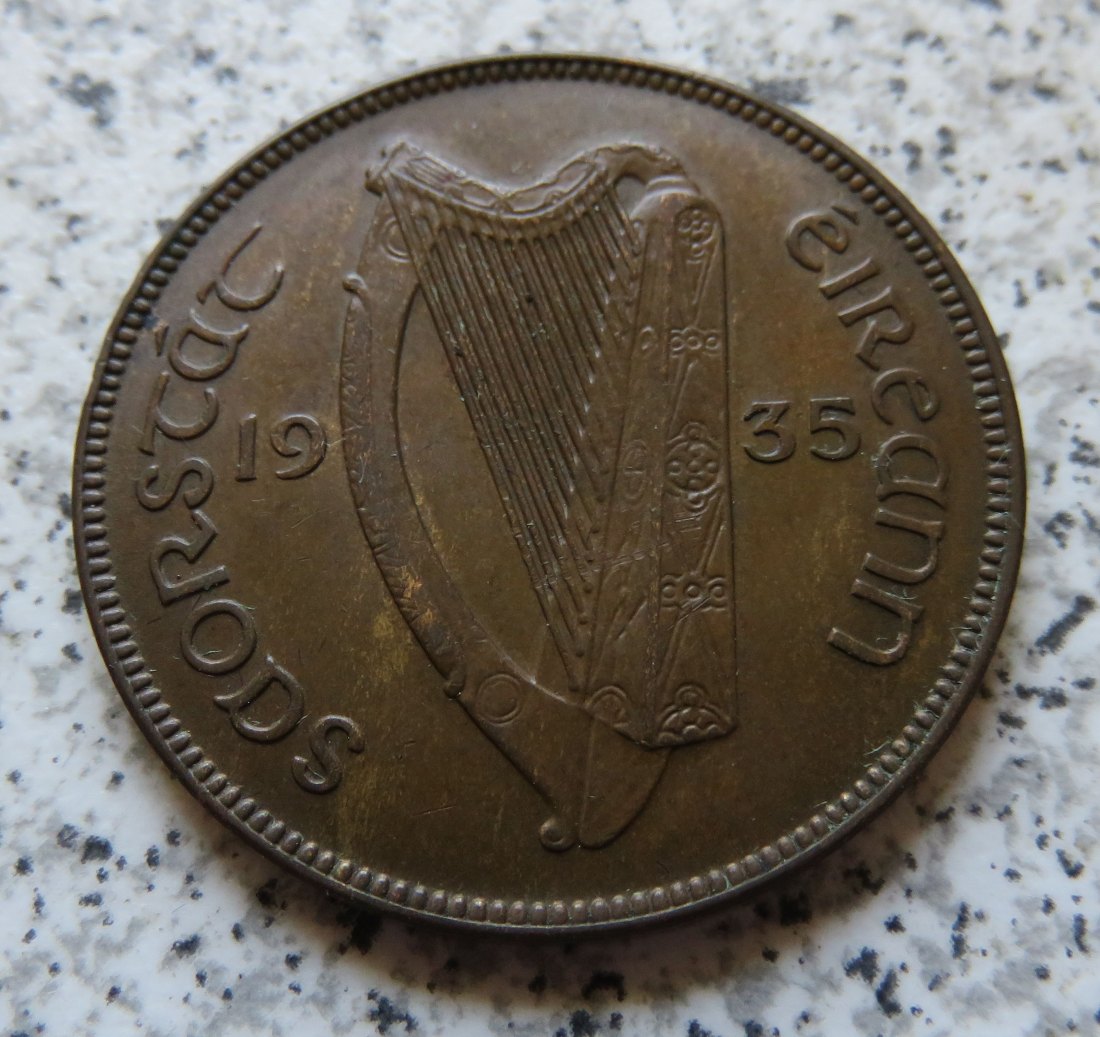  Irland One Penny 1935 / 1 Penny 1935, Erhaltung!   