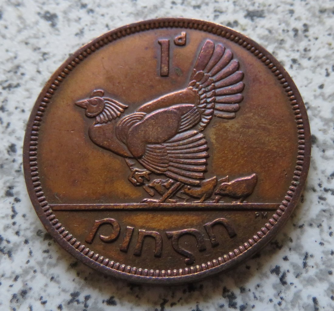  Irland One Penny 1940 / 1 Penny 1940, seltenster Jahrgang   