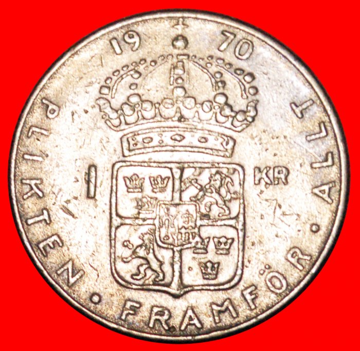  * NOT SILVER (1968-1973): SWEDEN ★ 1 CROWN 1970! LOW START★ NO RESERVE!   