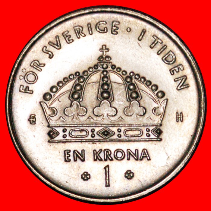  * REALISTIC PORTRAIT (2001-2012): SWEDEN ★ 1 CROWN 2003 UNC MINT LUSTRE! LOW START★ NO RESERVE!   