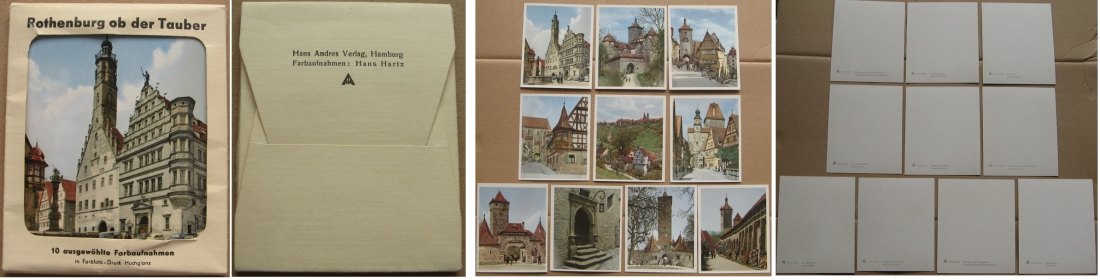  Germany, Rothenburg on Tauber, a collection of 10 old postcards   