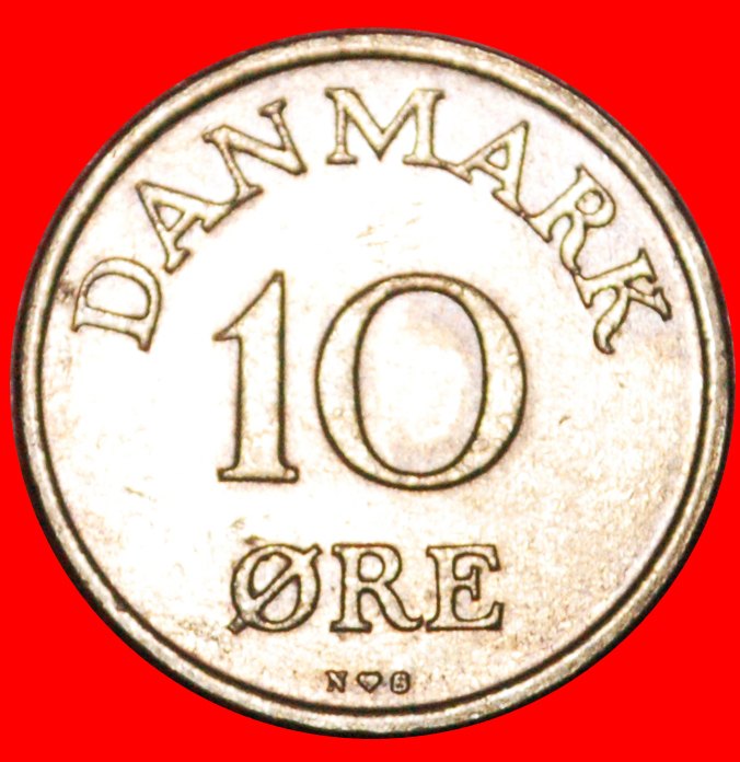 * MONOGRAMM (1948-1960): DÄNEMARK ★ 10 OERE 1949! FREDERIK IX. (1899-1972) OHNE VORBEHALT!   