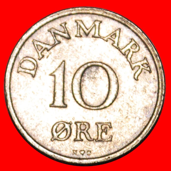  * MONOGRAM (1948-1960): DENMARK ★ 10 ORE 1953! DISCOVERY COIN!  FREDERICK IX LOW START ★ NO RESERVE!   