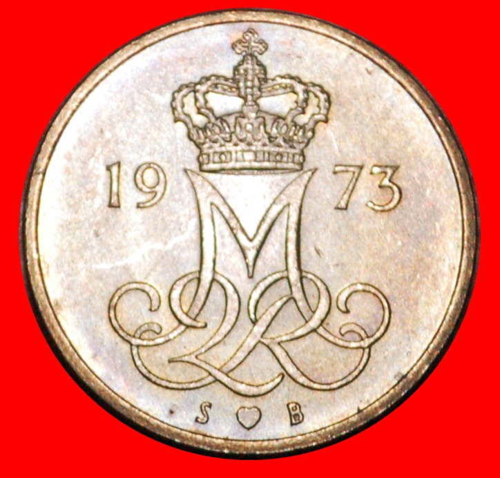  * MONOGRAM (1973-1988): DENMARK ★ 10 ORE 1973 UNC MINT LUSTRE!LOW START ★ NO RESERVE!   