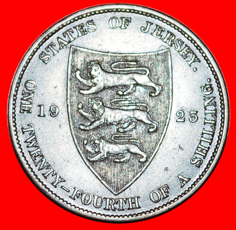  * GREAT BRITAIN (1911-1923): JERSEY ★ 1/24 SHILLING 1923! OLD TYPE! LOW START ★ NO RESERVE!   