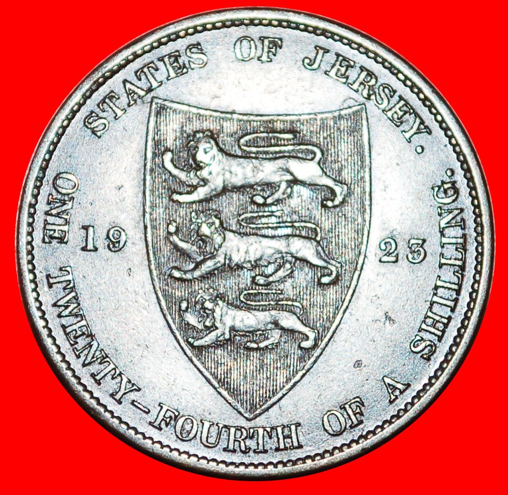 * GREAT BRITAIN (1911-1923): JERSEY ★ 1/24 SHILLING 1923! OLD TYPE! LOW START ★ NO RESERVE!